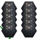 Kit 10un Forma Sextavada Estriada 25x25x6 Desenhada Ranhurado Estilo Colmeia Bola Futebol Piso Concreto Seis Angulos