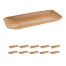 kit 10UN TRAVESSA RETANGULAR PARA PETISCOS marrom claro kit 10UN TRAVESSA RETANGULAR PARA PETISCOS marrom claro