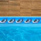 Kit 10und Faixas Piscina Brilho Proteção Borda 100cm X 10cm fundo do mar