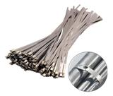 Kit 10x Abraçadeiras Ziptie Homocinética Termotape Inox 30cm Prateado