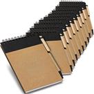 Kit 10x Caderneta Pocket Eco com Caneta 10x14cm 60 Folhas Topget Preto
