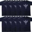 Kit 10X Camiseta 100% Algodão Darkness - Tamanho G Preta - IntegralMédica