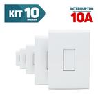 Kit 10x - Conjunto 4x2 Vertical + Interruptor Paralelo