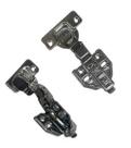 KIT 10x Dobradiça Curva com Pistão INOX - Calço Clip
