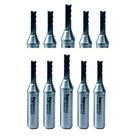 Kit 10x Fresa Router CNC Corte Ø6xAC20mmxHØ12,7mmx3 Cortes