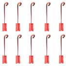 Kit 10x Ganchos vermelho multiuso 23cm