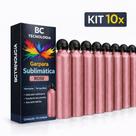 Kit 10x Garrafa de Alumínio Rose com Tampa Bola para Sublimação 600ml