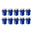 Kit 10x Lampada T5 12V Painel Led Azul Suporte Mosquito