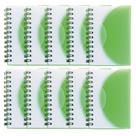 Kit 10x Mini Caderneta Capa Plástica 8x11cm 80 Folhas Sem Pauta Verde Claro Kit 10x Mini Caderneta Capa Plástica 8x11cm 80 Folhas Sem Pauta Verde Claro