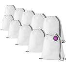 Kit 10x Mochilas tipo Saco Gym Sack em TNT Premium 33x40cm Marino TopGet