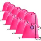Kit 10x Mochilas tipo Saco Gym Sack em TNT Premium 37x41cm Cute TopGet