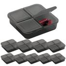 Kit 10x Porta Comprimidos com 4 Divisórias TopGet Preto