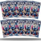 Kit 10x Stitch Cards Para Colorir Pacote Com 4 Unidades - Coloring Card