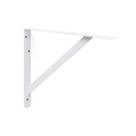 kit 10x Suporte Reforçado Mão Francesa para Prateleira 40 cm Branco