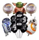 Kit 11 Balões de Festa Star Wars - Yoda Darth Vader e Outros