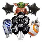 Kit 11 Balões de Festa Star Wars - Yoda Darth Vader e Outros