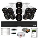 Kit 11 Câmeras Segurança FullColor Visão Noturna Colorida 1080p 2.8mm Dvr Intelbras 1tb