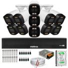 Kit 11 Câmeras Segurança FullColor Visão Noturna Colorida 1080p 2.8mm Dvr Intelbras 500gb