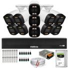 Kit 11 Câmeras Segurança Imagem Colorida a Noite 1080p Full Hd 2.8mm Dvr Intelbras 1tb