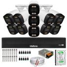 Kit 11 Câmeras Segurança Imagem Colorida a Noite 1080p Full Hd 2.8mm Dvr Intelbras 500gb