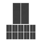 Kit 11 Feltro Adesivo Retangular 127x51mm Preto Com 2 Unid