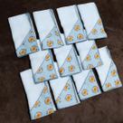 Kit 11 Fraldinha de Boca Bebê Babete Dupla Camada linha SUPREME - Mãe e Filho Enxovais
