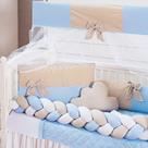 Kit 11 peças Berço Americano Trançado Doce Bebe Protetor Quarto Bebe Laço Imperial Chuva Amor Kit 11 peças Berço Americano Trançado Doce Bebe Protetor Quarto Bebe Laço Imperial Chuva Amor