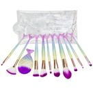 Kit 11 Pincéis para Maquiagem Sereia Calda De Peixe Colorido CBRN15375