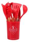 Kit 11 Utensílios De Silicone Colher Conchas Antiaderente