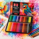 Kit 12 24 36 72 Lápis Aquarela Profissional Com Estojo Completo Para Desenho Ilustração e Pintura Artística -