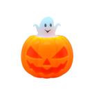 Kit 12 Abóboras Squishies de Plástico p/ Decoração Halloween