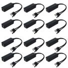 Kit 12 Adaptador Poe Ativo Power Over Ethernet 48v Saída 12v