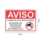 Kit 12 Adesivos Ambiente Filmado Monitorado