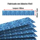 Kit 12 Adesivos Piscina Azulejo Fundo Dagua Azul 100x15cm