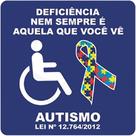 Kit 12 Adesivos Símbolo Autista A Bordo Lei Pcd Colante Para Carro