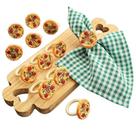 Kit 12 Anéis Porta Guardanapo Argola Prendedor Mesa Posta Pizza