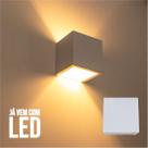 Kit 12 Arandela 2 Fachos Slim Branca + LED G9 5w 3000K Luminária Externa ou Interna St397