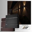 Kit 12 Arandela Luminária Parede Muro Jardim - Cor Branco