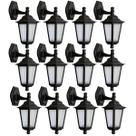 Kit 12 Arandelas Coloniais Pretas Bivolt Luminárias de Parede Grega Jardim Pátio Dital