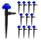 Kit 12 Aspersor Vulcão Rosca 1/2 + Haste 30cm c/ Adaptador