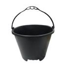 Kit 12 Balde Plástico Preto 12L Pegador no Fundo - Brasipla