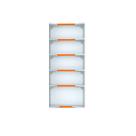 Kit 12 Bandejas Canto 202 FIT Farmacia 30/25 Branco Pe Laranja Kit 12 Bandejas Canto 202 FIT Farmacia 30/25 Branco Pe Laranja