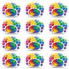 Kit 12 Bandejas De Plastico Paleta Godê 16 Cavidades Para Pinturas Tinta Aquarela Escolar Artesanato