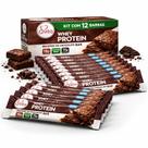 Kit 12 Barra Protein Q-VITA Brownie Chocolate Zero 36g