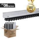 Kit 12 Barras De Cremalheira De Aço 50cm Para Portões Deslizantes 6m Ppa