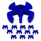 Kit 12 Base Esqui Azul c/ Adaptador Rosca 1/2" p/ Mangueiras