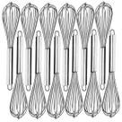 Kit 12 Batedor Ovo Fue Profissional Inox 35cm Reforçado Bolo