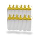 Kit 12 Bisnagas 200Ml Para Ketchup Mostarda Maionese Molho Embalagem Reutilizável