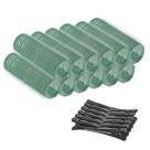 Kit 12 Bobs Formador de Cachos Para Cabelo 20mm + 12 Clips Bico de Pato Salão de Beleza Casa