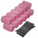 Kit 12 Bobs Formador de Cachos Para Cabelo 44mm + 12 Clips Bico de Pato Salão de Beleza Casa